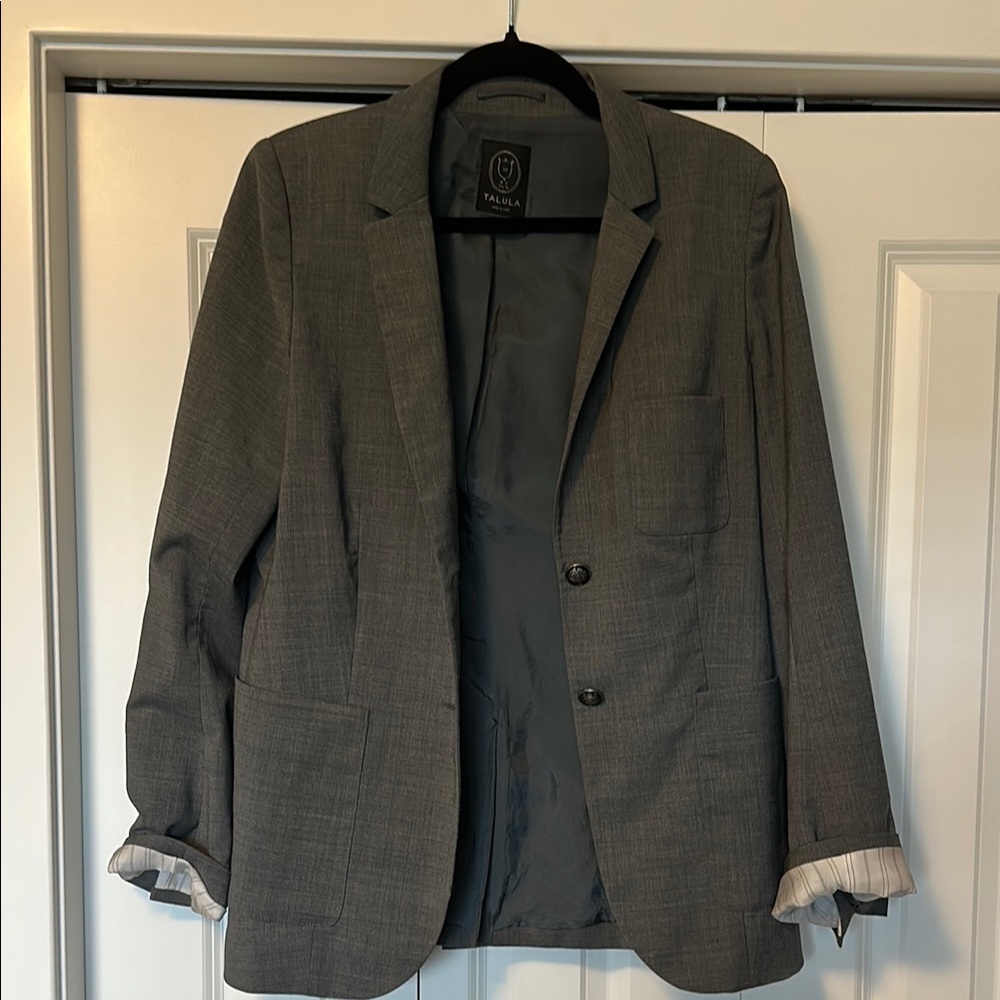 Talula Gray Sport Coat with Notched Lapels